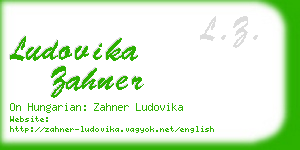 ludovika zahner business card